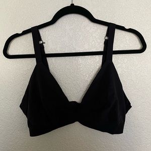Black padless bralet